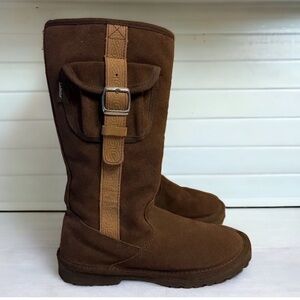 Cabela’s suede leather & shearling cold winter weather boots Brown Sz 6